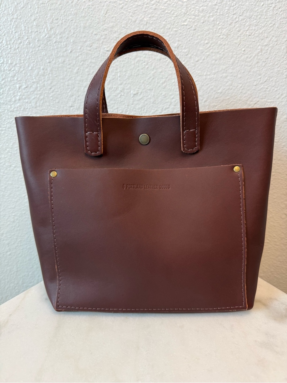 NWOT Portland Leather Mini Crossbody Tote Cognac Leather Crossbody Bag